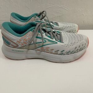 Brooks Glycerin 20 Womens Running Shoes Grey Teal Coral 1203691B072 Neutral